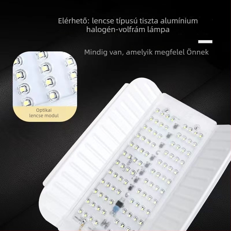 LED reflektor építkezésekre és kültéri világításra, 50–400W, 220V, alumínium ház, 180°-os sugárzás, melegfehér