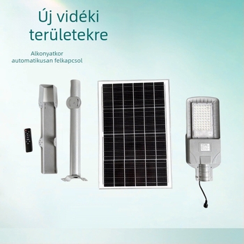 Kerti napelemes LED reflektorok panellel, 60W, éjszaka automatikus felkapcsolás, kültéri világítás