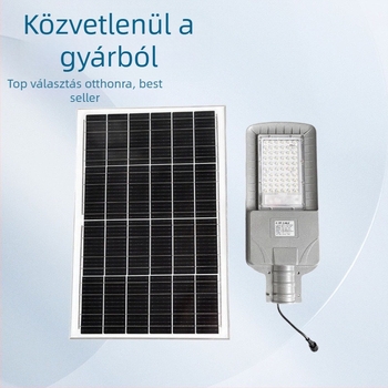 Kerti napelemes LED reflektorok panellel, 60W, éjszaka automatikus felkapcsolás, kültéri világítás