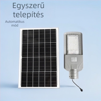 Kerti napelemes LED reflektorok panellel, 60W, éjszaka automatikus felkapcsolás, kültéri világítás