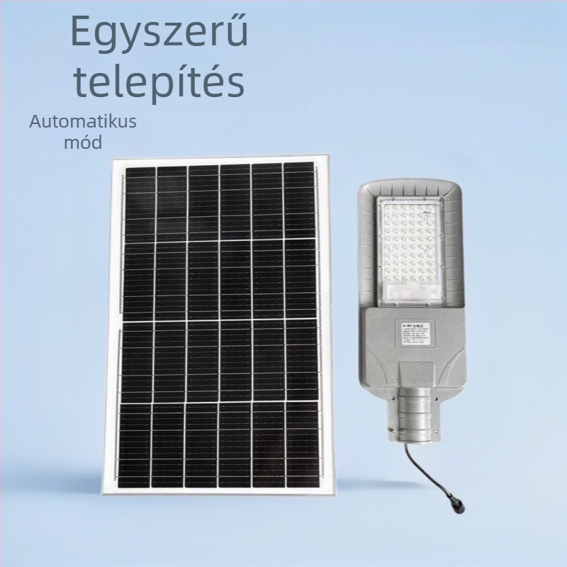 Kerti napelemes LED reflektorok panellel, 60W, éjszaka automatikus felkapcsolás, kültéri világítás