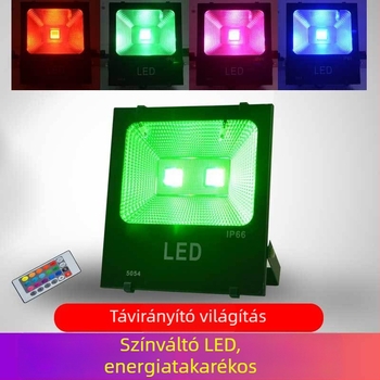 Kültéri LED fényszóró színt váltó funkcióval kerthez, gyephez és fákhoz
