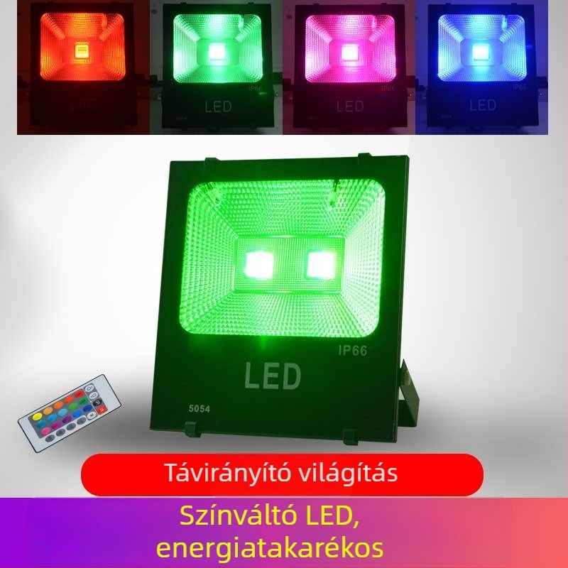 Kültéri LED fényszóró színt váltó funkcióval kerthez, gyephez és fákhoz