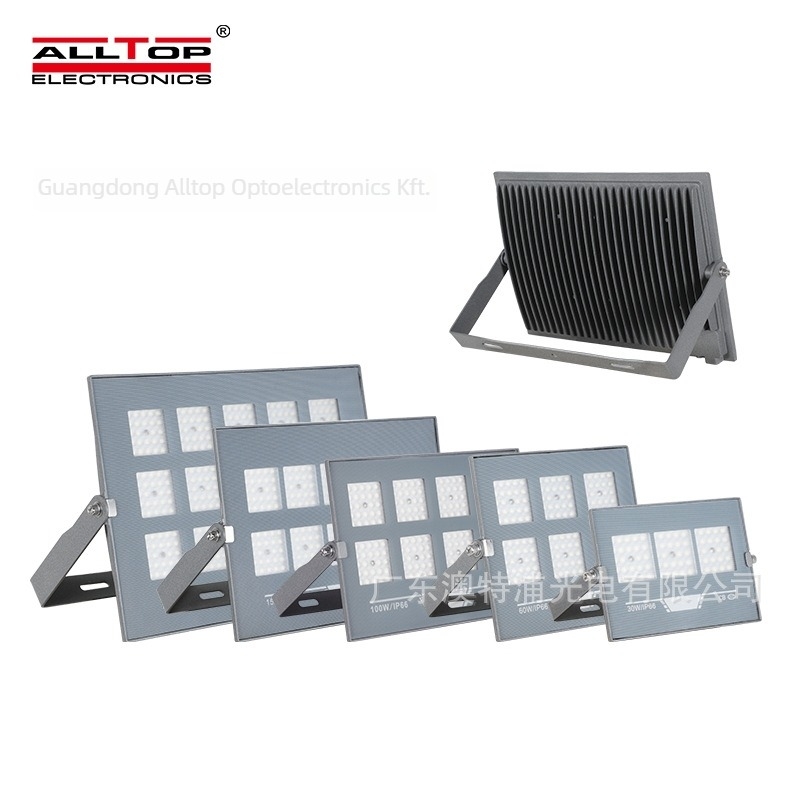 Kültéri vízálló LED reflektor, ultra vékony, alumínium ház, IP65, 1200 lm, 120° fényvetési szög, 30–200 W