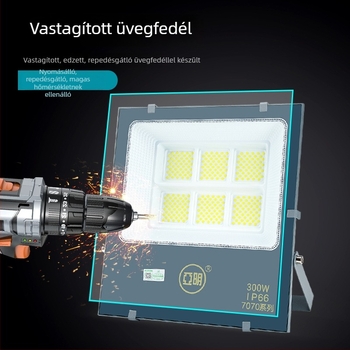 Kültéri LED-reflektor, IP65, 300W, fehér fény, kerthez, 180° fénysugár