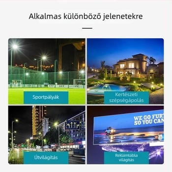Kültéri LED-reflektor, IP65, 300W, fehér fény, kerthez, 180° fénysugár