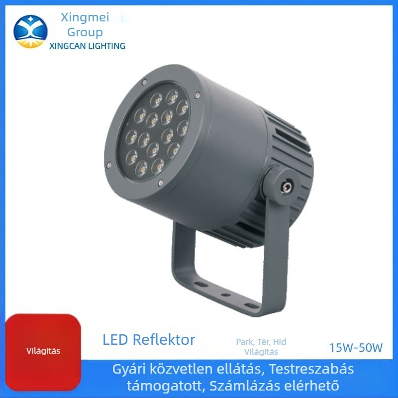 15W50W Kültéri vízálló tájvilágító lámpa kerthez, fákhoz, gyephez – RGB színes világítás