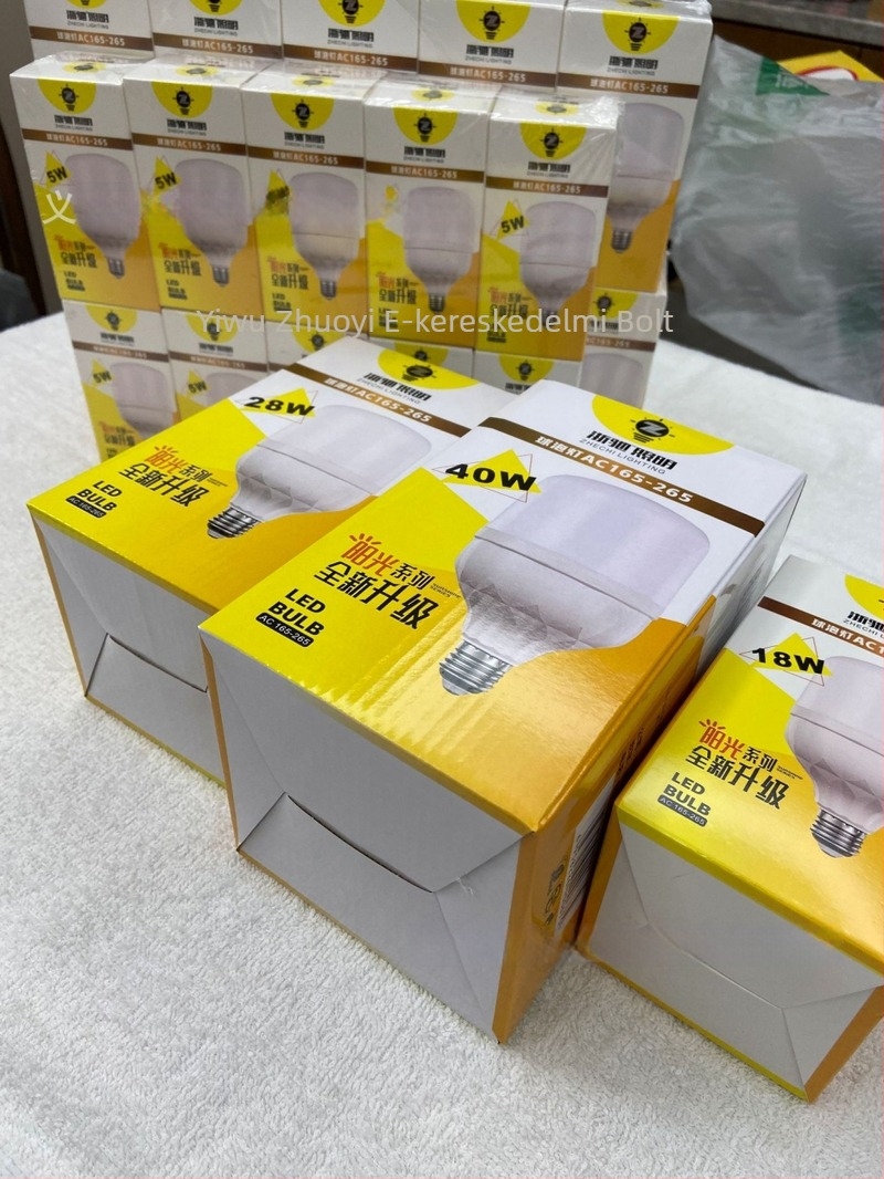 E27 LED izzó, meleg fehér és hideg fehér fény, sárga fény, energiatakarékos, spirál alakú