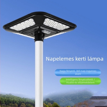 Napelemes UFO kerti világítás, kültéri öntött alumínium kivitel, IP66, 3 m magas, mozgásérzékelős, tájvilágítás