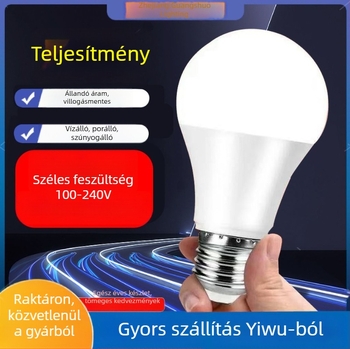 Szemvédő LED-lámpa, széles feszültségtartomány 85–265V, E27 foglalat, flickermentes, vízálló és porálló