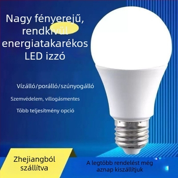 Szemvédő LED-lámpa, széles feszültségtartomány 85–265V, E27 foglalat, flickermentes, vízálló és porálló