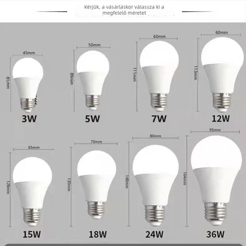 Szemvédő LED-lámpa, széles feszültségtartomány 85–265V, E27 foglalat, flickermentes, vízálló és porálló