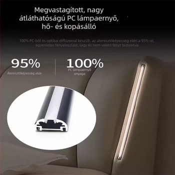 Intelligens éjjeli lámpa az éjjeliszekrényhez érintéses kapcsolóval, lineáris kialakítás, 78 cm, könnyed luxus stílus