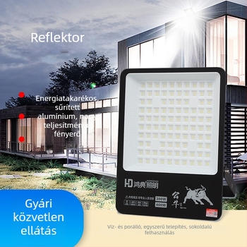 LED SMD reflektor, négyzet alakú, nagy teljesítményű kültéri vízálló reflektor 300W
