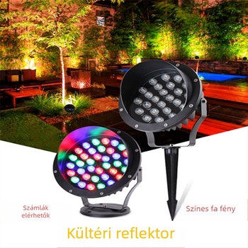 Kültéri LED-es fa spotlámpa, tájvilágítás, vízálló vetítőfény, gyepvilágítás