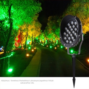 Kültéri LED-es fa spotlámpa, tájvilágítás, vízálló vetítőfény, gyepvilágítás