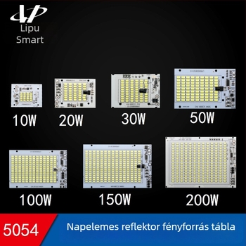 Integrált napelemes utcai lámpa 5054 LED-fényszóróval és integrált fényforrás panel
