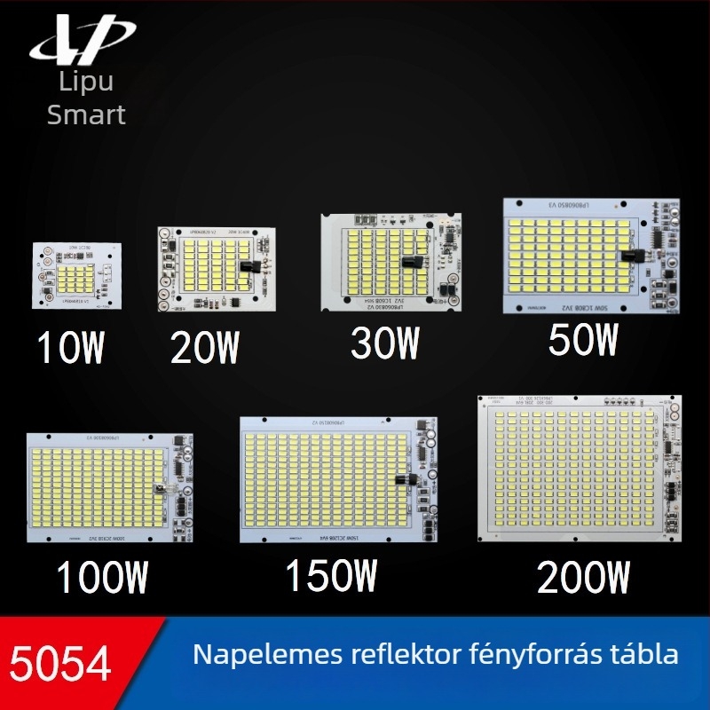 Integrált napelemes utcai lámpa 5054 LED-fényszóróval és integrált fényforrás panel