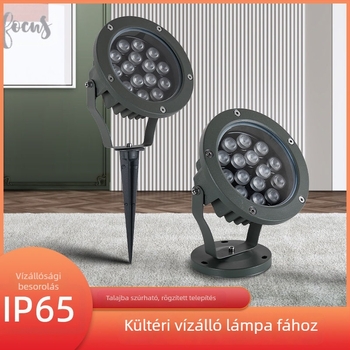 Vastagított alumínium LED fa világítás fákhoz, kültéri vízálló földre szerelhető RGB világítás
