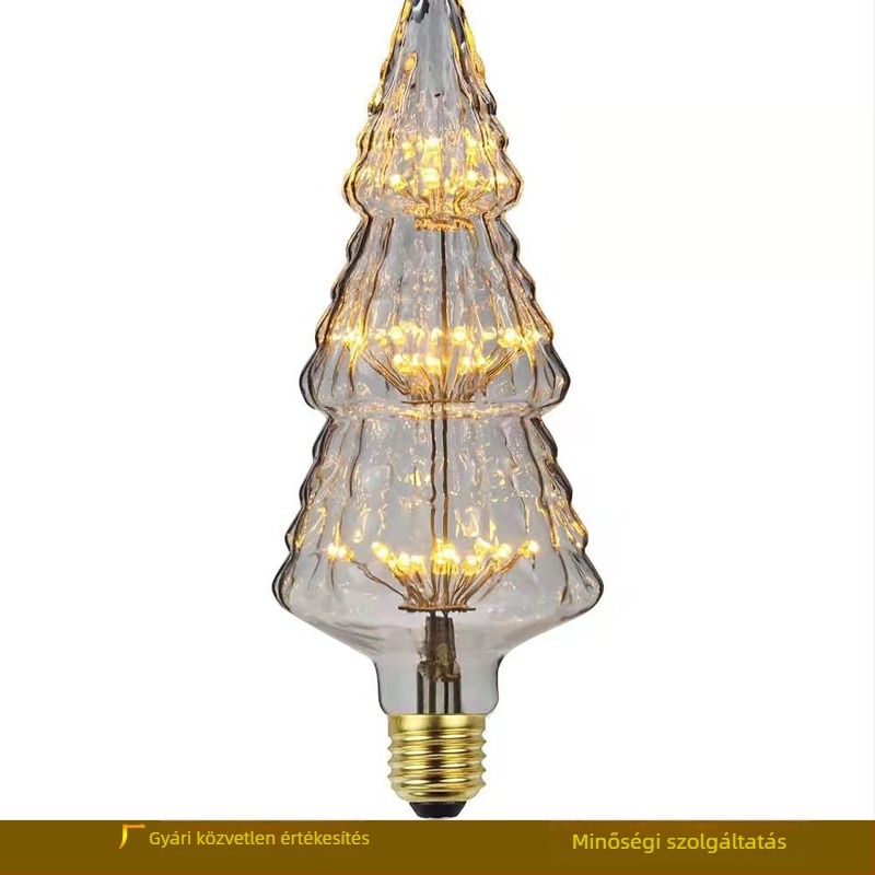 LED színes izzó, csillogó üveg, óriási E27 csavaros foglalatú izzó