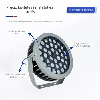 Kültéri LED-projektor kertkhez és parkokhoz – kör alakú, vízálló LED-projektor fákra, hidakra és korlátokra