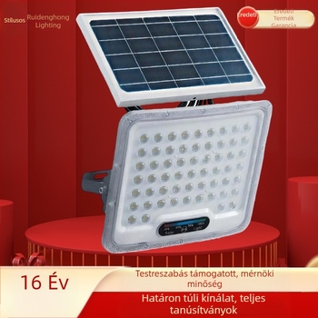 Nagy teljesítményű napelemes reflektor, kültéri vízálló, ultranagy fényerő, radar szenzorral