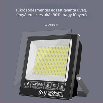 Kétfejű napelemes külső reflektor – kerthez, udvarhoz és villákhoz, parkvilágításhoz, rendkívül fényes