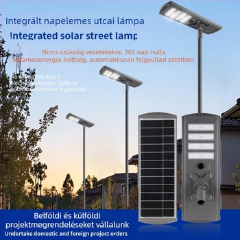 Napenergiás kültéri integrált utcai lámpa ultra fényes LED-del