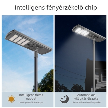 Napenergiás kültéri integrált utcai lámpa ultra fényes LED-del