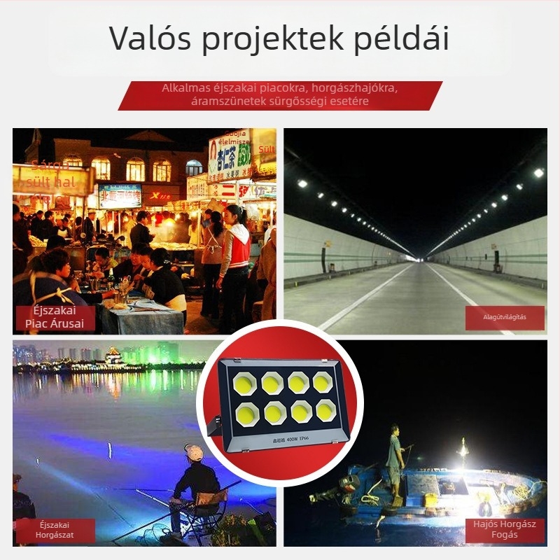 LED kültéri reflektor alacsony feszültségű 12V/24V/48V, vízálló, DC táplálás