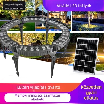 Vízálló kültéri kör alakú LED-lámpa a fák köré, villákhoz, kertekhez és udvarokhoz
