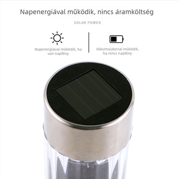 Kert oszlop alakú tájképű kültéri LED napelemes lámpa