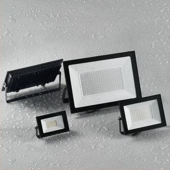 Kültéri LED reflektor 100W, IP66, 160° fénycsugár szög, 8000 lm, alumínium ház, fekete, 144 LED-dióda