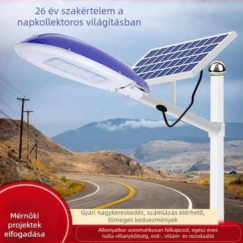 Szétválasztható típusú LED napelemes utcai lámpa, kültéri vízálló világítás kerthez és vidéki utakhoz