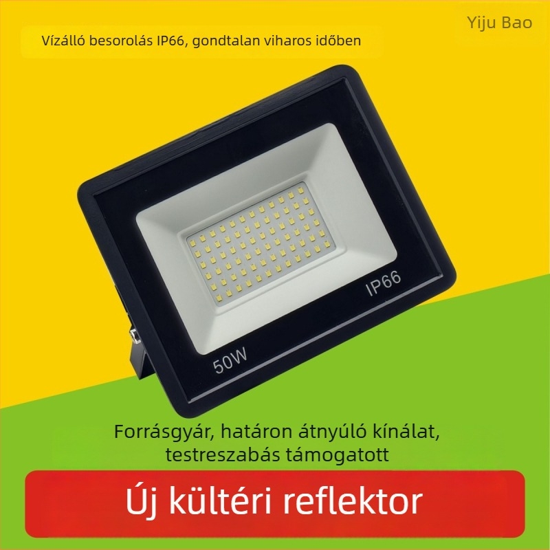 Kültéri LED reflektor IP66, alumínium ház, 1000W, 120° fényszög, plakátokhoz és kültéri terekhez