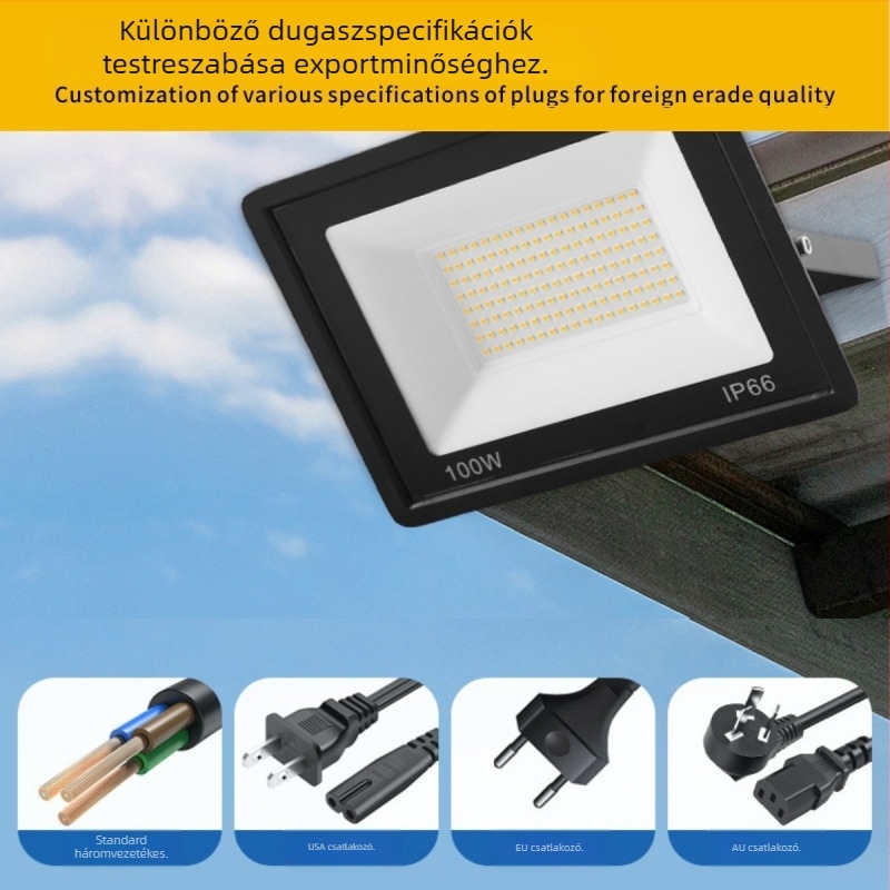 Kültéri LED reflektor IP66, alumínium ház, 1000W, 120° fényszög, plakátokhoz és kültéri terekhez