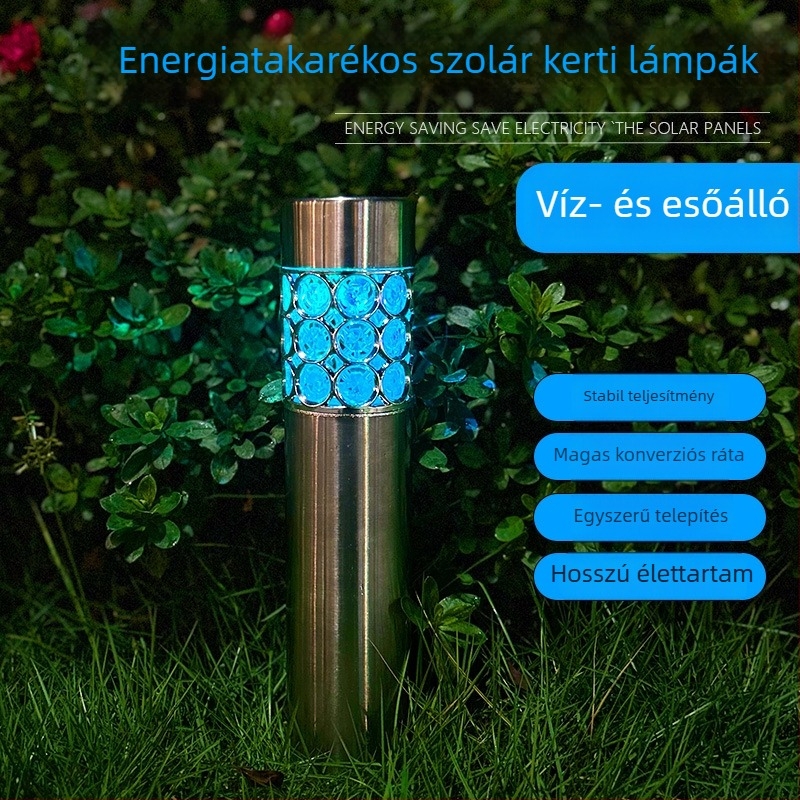 Napelemes kültéri kertvilágítás – LED tájvilágítás a gyepre