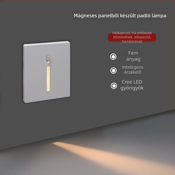 86-os típusú beépített padlólámpa mágneses rögzítéssel és intelligens mozgásérzékelővel lépcsők, folyosók és sarkok megvilágításához