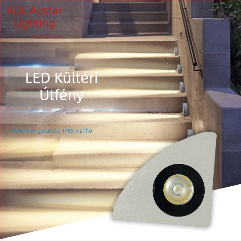 LED világítás járdaszegélyhez és lépcsőkhöz DMX512 külső vezérléssel és mozgásérzékelővel kulturális-turisztikai ösvényhez