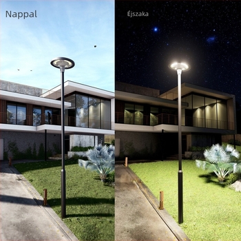 Napelemes kertlámpa RGB LED-del, Bluetooth és színes zenével