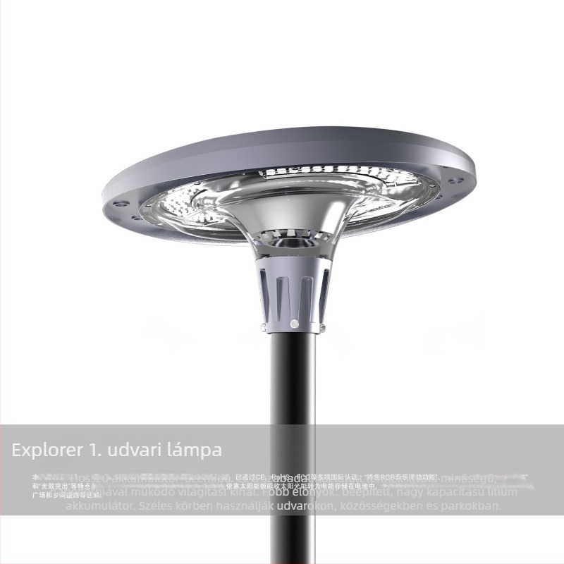 Napelemes kertlámpa RGB LED-del, Bluetooth és színes zenével