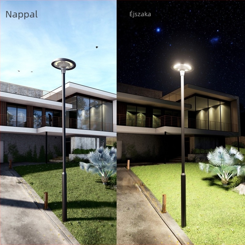 Napelemes kertlámpa RGB LED-del, Bluetooth és színes zenével