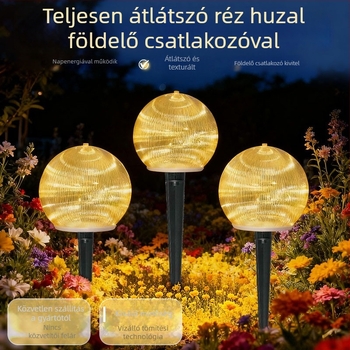 Szabadban használható napelemes LED kertvilágítás földbe szúrható lámpával – parkok, udvarok, tájvilágítás, hangulatos éjszakai világítás