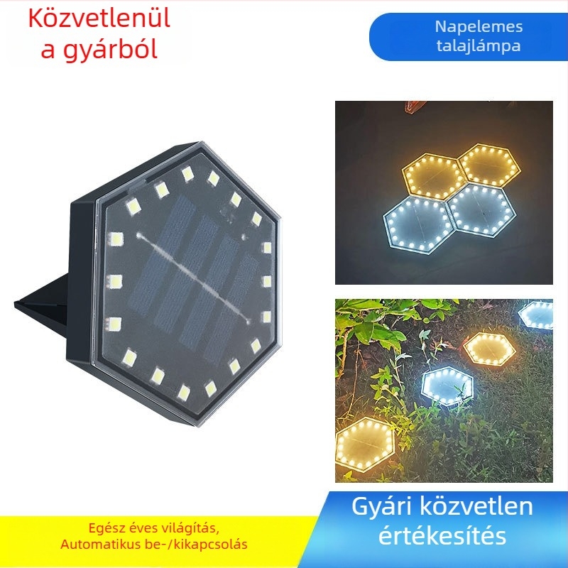 Moduláris napelemes föld alatti LED lámpák falra szerelhetők, lépcsőkhöz, kerítésekhez és füves területekhez