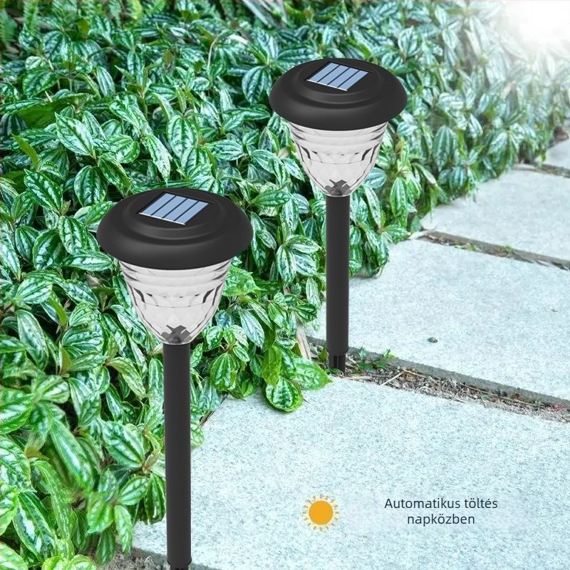 Napelemes LED kerti lámpa színes fénnyel, vízálló kültéri lámpa kerthez