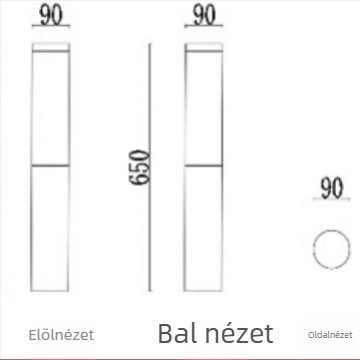 LED gyepvilágítás, kültéri vízálló kertvilágítás, modern minimalista udvari világítás, alumínium kivitel, IP65, COB 5W