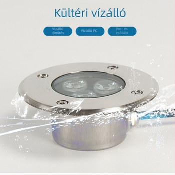 RGB víz alatti beépített falikar, ultra vékony, kültéri vízálló, 3W medencékhez és halastavakhoz