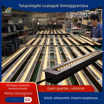 LED föld alatti lámpa, négyzetes alakú, 24V, 18W, rozsdamentes acél, IP65, kültéri tájvilágítás