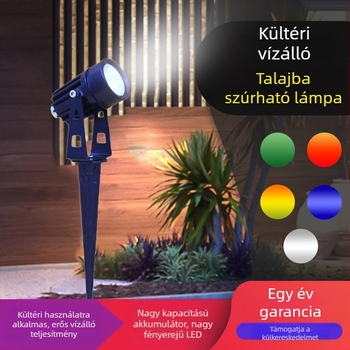 220V kültéri vízálló COB 3W színes földi spotlámpa fákhoz, alumínium kivitel