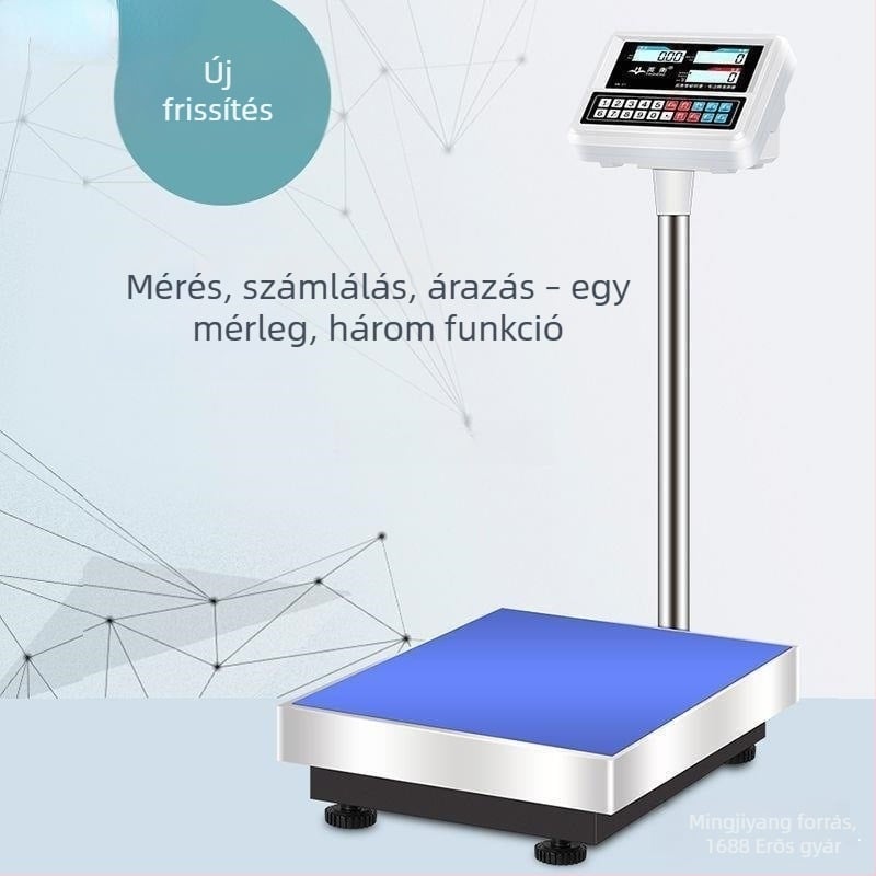 Yingheng digitális mérleg – nagy pontosságú asztali mérleg számolási funkcióval, 100 kg kapacitás, 150 kg/300 kg kereskedelmi árképzésre